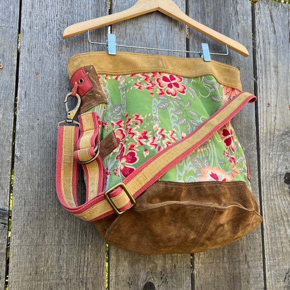 Y2K Lucky Brand Boho Messenger Bag - Picture 1 of 4